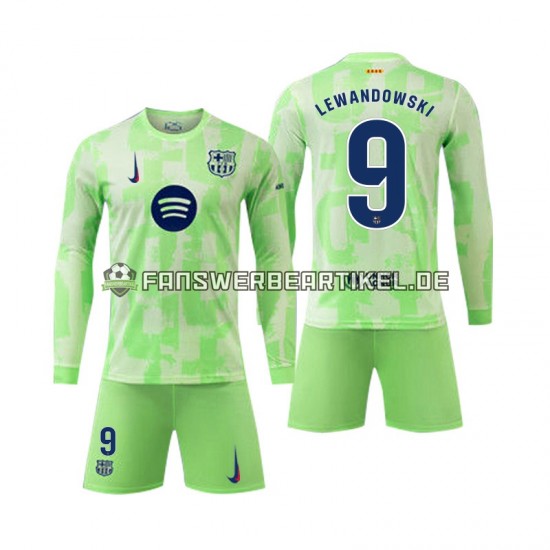 Robert Lewandowski 9 Trikot FC Barcelona Kinder Ausweich ausrüstung 2024-2025 Langarm