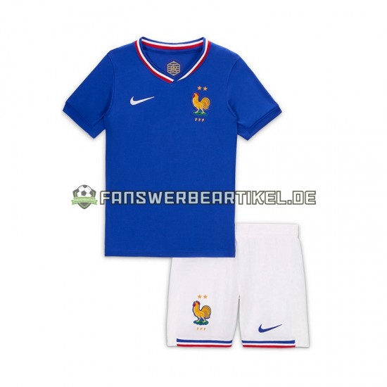 Bradley Barcola 20 Trikot Frankreich Kinder Heimausrüstung 2024 Kurzarm