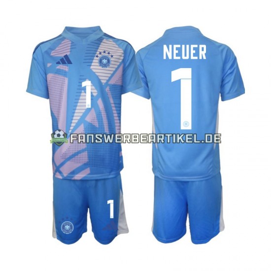 Manuel Neuer 1 Torwart Trikot Deutschland Kinder Viertes ausrüstung 2024-2025 Kurzarm