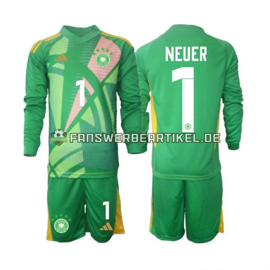 Manuel Neuer 1 Torwart Trikot Deutschland Kinder Ausweich ausrüstung 2024-2025 Langarm