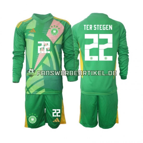 Ter Stegen 22 Torwart Trikot Deutschland Kinder Ausweich ausrüstung 2024-2025 Langarm