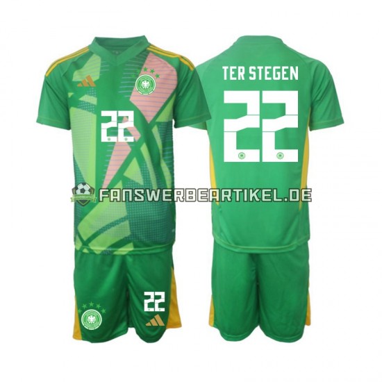 Ter Stegen 22 Torwart Trikot Deutschland Kinder Ausweich ausrüstung 2024-2025 Kurzarm