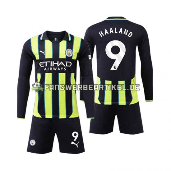 Erling Haaland 9 Trikot Manchester City Kinder Auswärtsausrüstung 2024-2025 Langarm