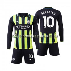 Jack Grealish 10 Trikot Manchester City Kinder Auswärtsausrüstung 2024-2025 Langarm