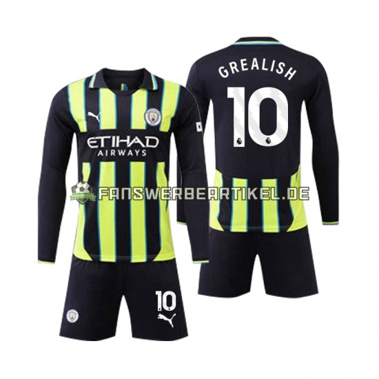 Jack Grealish 10 Trikot Manchester City Kinder Auswärtsausrüstung 2024-2025 Langarm