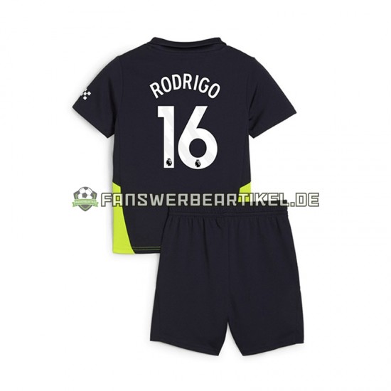 RODRIGO 16 Trikot Manchester City Kinder Auswärtsausrüstung 2024-2025 Kurzarm