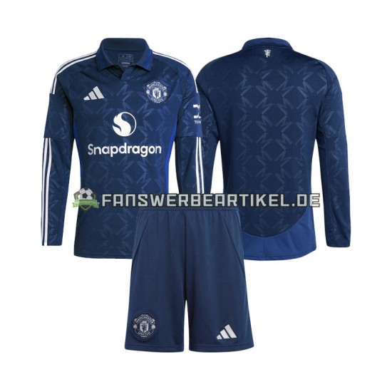 Trikot Manchester United Kinder Heimausrüstung 2024-2025 Langarm