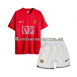 Retro 2007 Trikot Manchester United Kinder Heimausrüstung Kurzarm