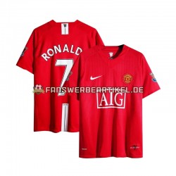 Cristiano Ronaldo 7 Champion League Retro 2007 Trikot Manchester United Herren Heimausrüstung Kurzarm