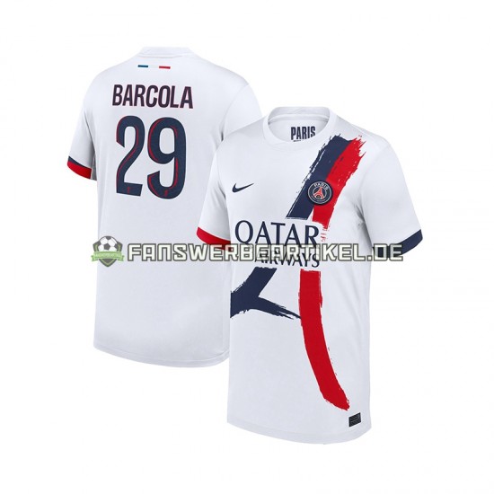 Bradley Barcola 29 Trikot Paris Saint-Germain Herren Auswärtsausrüstung 2024-2025 Kurzarm