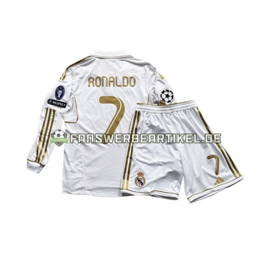 Cristiano Ronaldo 7 Trikot Real Madrid Kinder Heimausrüstung 2011 Langarm