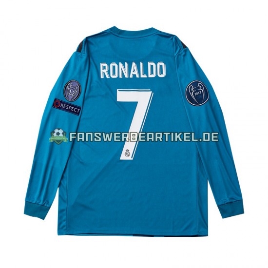 Cristiano Ronaldo 7 Retro 2017 Trikot Real Madrid Kinder Ausweich ausrüstung Langarm