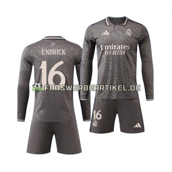 ENDRICK 16 Trikot Real Madrid Kinder Auswärtsausrüstung 2024-2025 Langarm