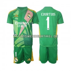Thibaut Courtois 1 Torwart Trikot Real Madrid Kinder Ausweich ausrüstung 2024-2025 Kurzarm