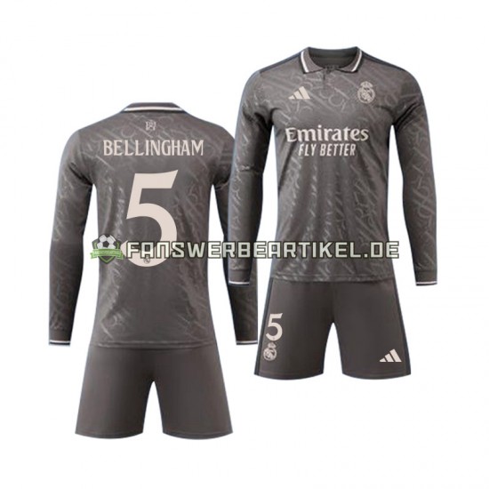 Jude Bellingham 5 Trikot Real Madrid Kinder Ausweich ausrüstung 2024-2025 Langarm