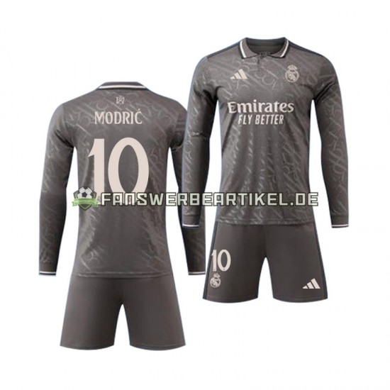 Luka Modric 10 Trikot Real Madrid Kinder Ausweich ausrüstung 2024-2025 Langarm