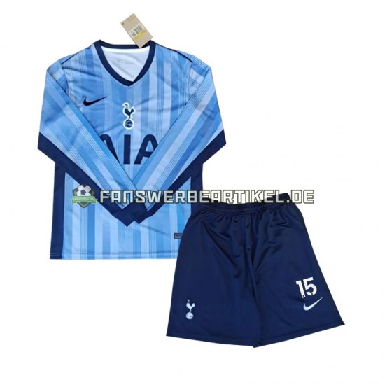 Tottenham Spurs Bergvall 15 Trikot Kinder Auswärtsausrüstung 2024-2025 Langarm