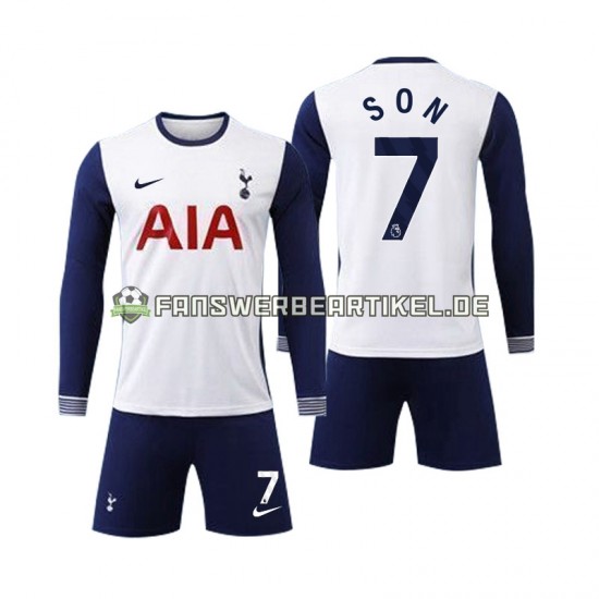 Tottenham Spurs Son 7 Trikot Kinder Heimausrüstung 2024-2025 Langarm