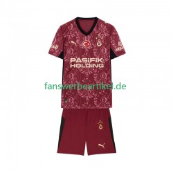 Trikot Galatasaray Kinder Ausweich ausrüstung 2025-2026 Kurzarm