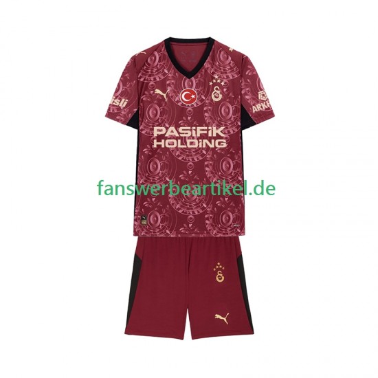 Trikot Galatasaray Kinder Ausweich ausrüstung 2025-2026 Kurzarm