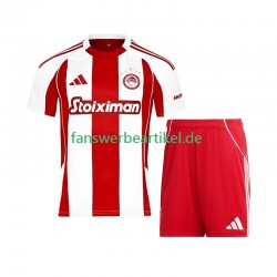 Trikot Olympiacos Kinder Heimausrüstung 2025-2026 Kurzarm