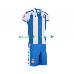 Trikot RCD Espanyol Kinder Heimausrüstung 2025-2026 Kurzarm