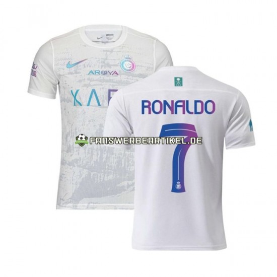 Ronaldo 7 Trikot Al-Nassr Herren Ausweich ausrüstung 2023-2024 Kurzarm