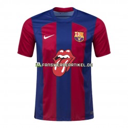 Rolling Stones Trikot FC Barcelona Herren Heimausrüstung 2023-2024 Kurzarm