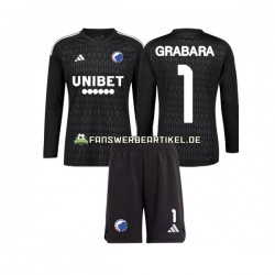 GRABARA 1 Torwart Trikot FC Copenhagen Kinder Auswärtsausrüstung 2023-2024 Langarm