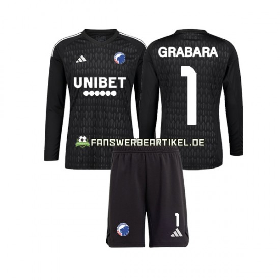 GRABARA 1 Torwart Trikot FC Copenhagen Kinder Auswärtsausrüstung 2023-2024 Langarm