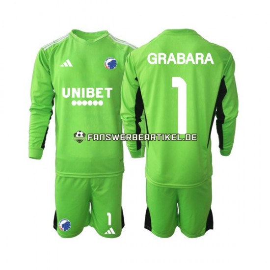 GRABARA 1 Torwart Trikot FC Copenhagen Kinder Viertes ausrüstung 2023-2024 Langarm