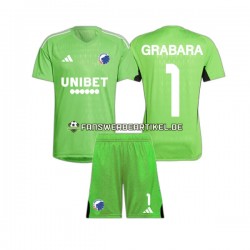 GRABARA 1 Torwart Trikot FC Copenhagen Kinder Viertes ausrüstung 2023-2024 Kurzarm