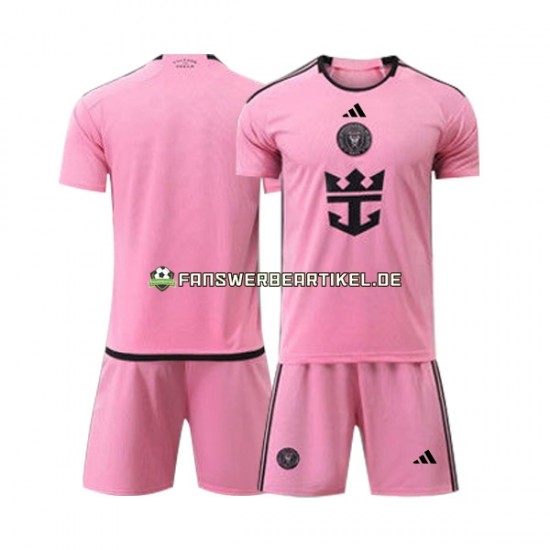 Trikot Inter Miami Kinder Heimausrüstung 2024 Kurzarm