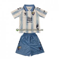Trikot Málaga CF Kinder Heimausrüstung 2023-2024 Kurzarm