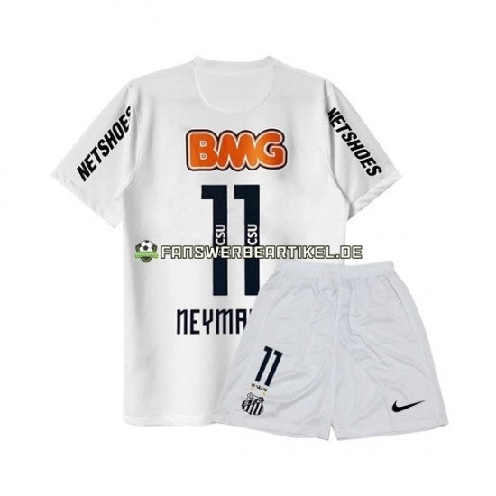 Neymar JR 11 Retro 2012 Trikot Santos Kinder Heimausrüstung Kurzarm