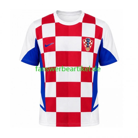 Retro 2002 Trikot Kroatien Herren Heimausrüstung Kurzarm
