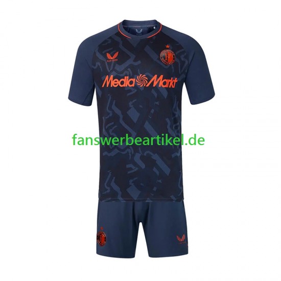 Trikot Feyenoord Rotterdam Kinder Ausweich ausrüstung 2026-2027 Kurzarm