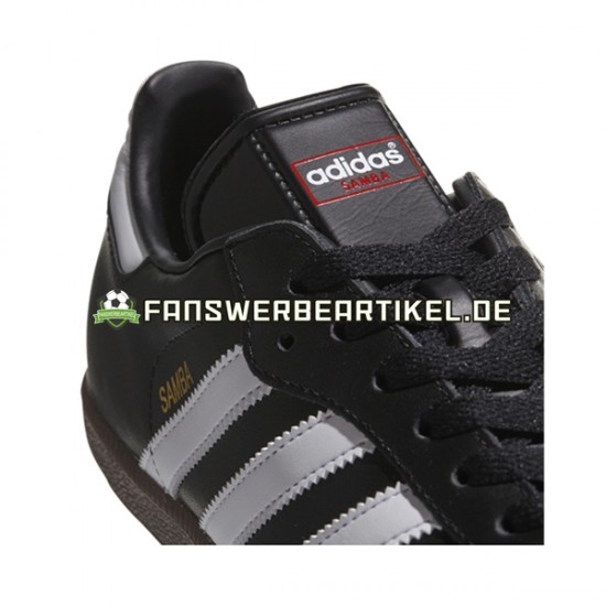 Adidas Classic Samba Hallenschuh Leder Weiß Schwarz Fußballschuhe