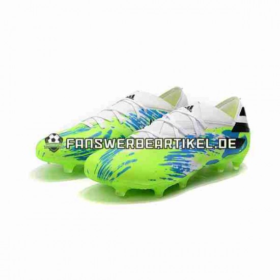 Adidas Nemeziz9.1 FG Blau Grün Schwarz Fußballschuhe