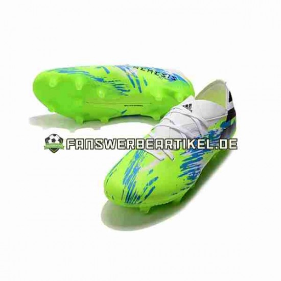 Adidas Nemeziz9.1 FG Blau Grün Schwarz Fußballschuhe