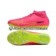 Nike Air Zoom Mercurial Superfly IX Academy AG Pink Grün Fußballschuhe