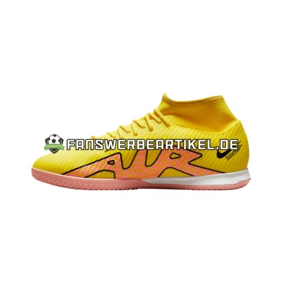 Nike Air Zoom Mercurial Superfly IX Academy IC Halle Lucent Pink Gelb Fußballschuhe