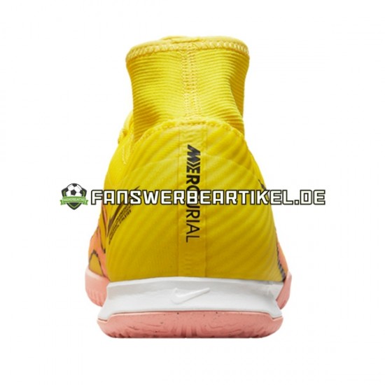 Nike Air Zoom Mercurial Superfly IX Academy IC Halle Lucent Pink Gelb Fußballschuhe