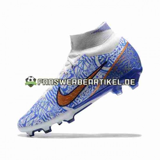 Nike Air Zoom Mercurial Superfly IX Elite FG Gold Blau Weiß Fußballschuhe