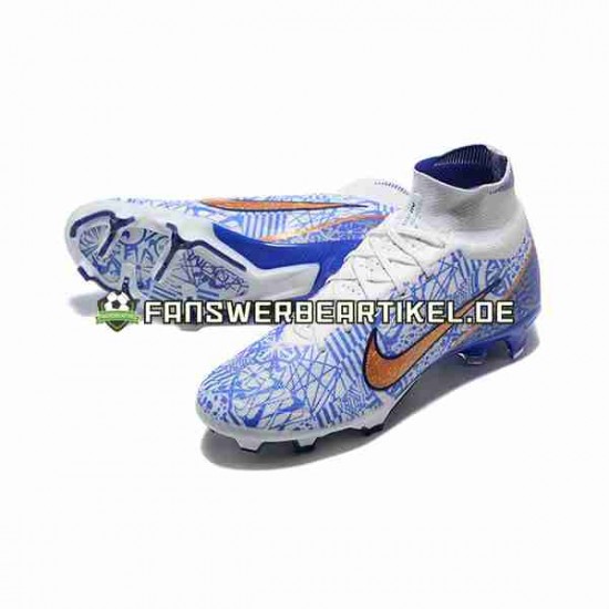 Nike Air Zoom Mercurial Superfly IX Elite FG Gold Blau Weiß Fußballschuhe