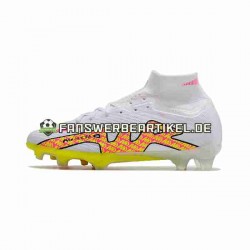 Nike Air Zoom Mercurial Superfly IX Elite FG Pink Gelb Weiß Fußballschuhe