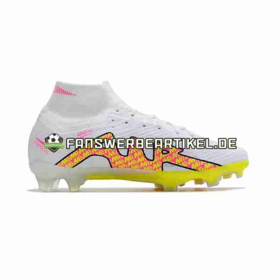 Nike Air Zoom Mercurial Superfly IX Elite FG Pink Gelb Weiß Fußballschuhe