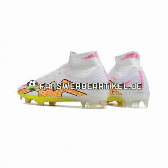 Nike Air Zoom Mercurial Superfly IX Elite FG Pink Gelb Weiß Fußballschuhe