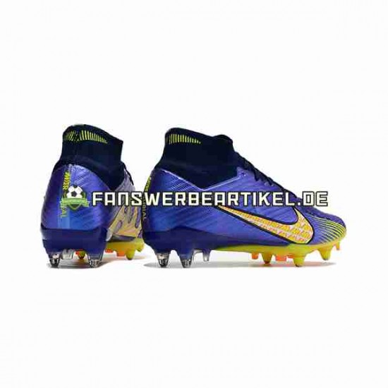 Nike Air Zoom Mercurial Superfly IX Elite SG Blau Gelb Fußballschuhe