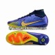 Nike Air Zoom Mercurial Superfly IX Elite SG Blau Gelb Fußballschuhe